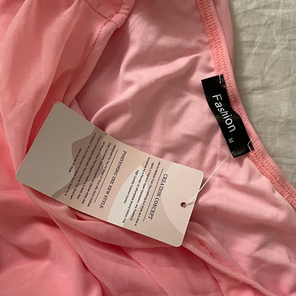 NWT One Shoulder Pink Top - Picture 6 of 7